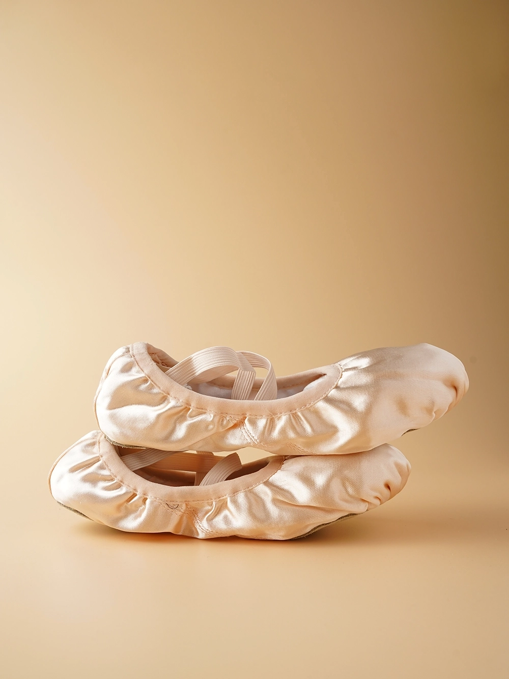 Silky Satin Slip-On Dance Shoes