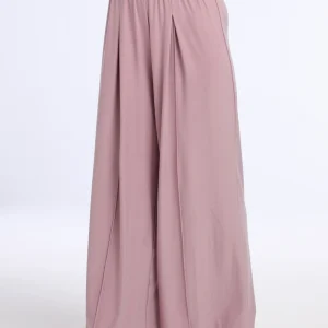 Modal Wide-Leg Pants with Front Pleats
