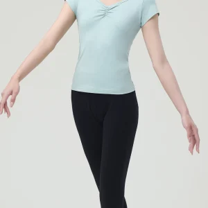 Short-Sleeved Slim-Fit Dance Top